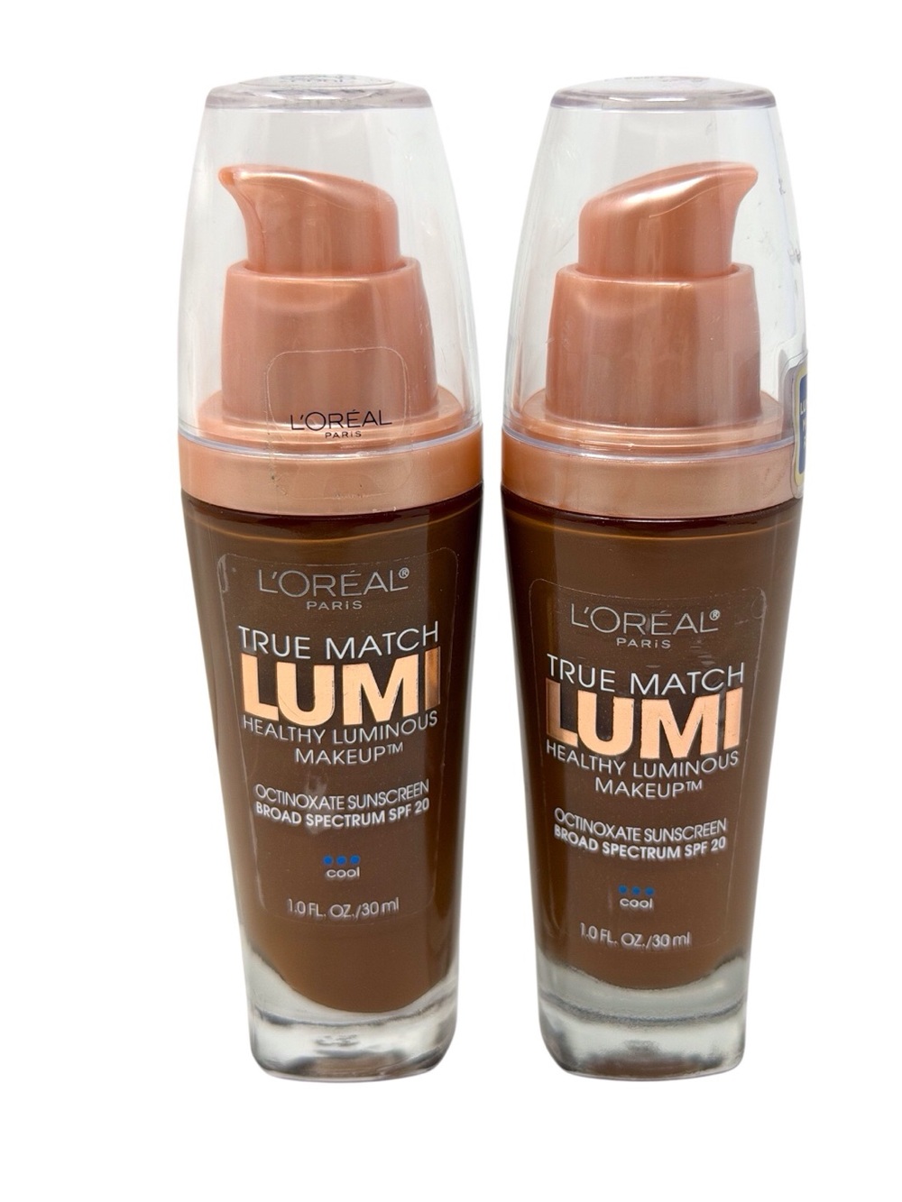 2 L’Oréal Paris True Match LUMI Luminous C7-8 Nut Brown/cocoa Foundation 1 fl Oz